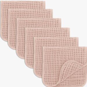 Comfy Cubs Muslin Burp Cloths Blush Pink Set of 10